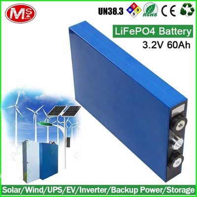 China Uiterst dunne Prismatische Lithiumbatterijcellen LiFePO4 3.2V 60Ah voor UPS/EV/Omschakelaar leverancier