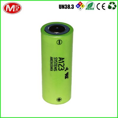 China LiFePO4 26650 Lithiumbatterijcellen, A123-de Ionenbatterij van het Cilinderlithium voor Muis leverancier